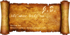 Jámbor Diána névjegykártya